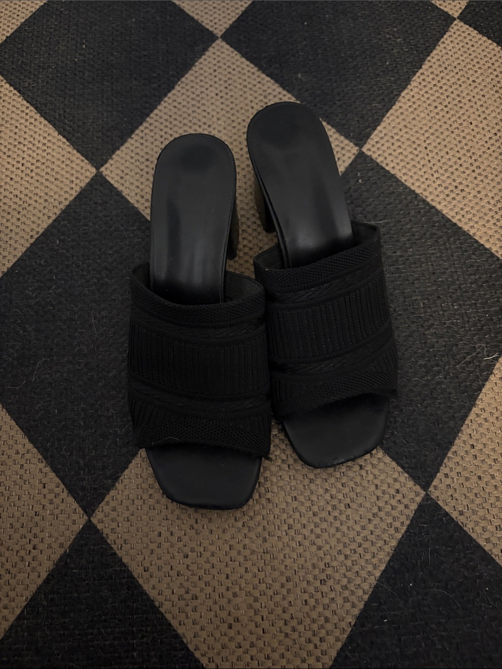 Black Slide Sandals for Women - Comfortable Slip-On Heels